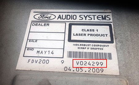 Free Ford Radio Code - V/M series